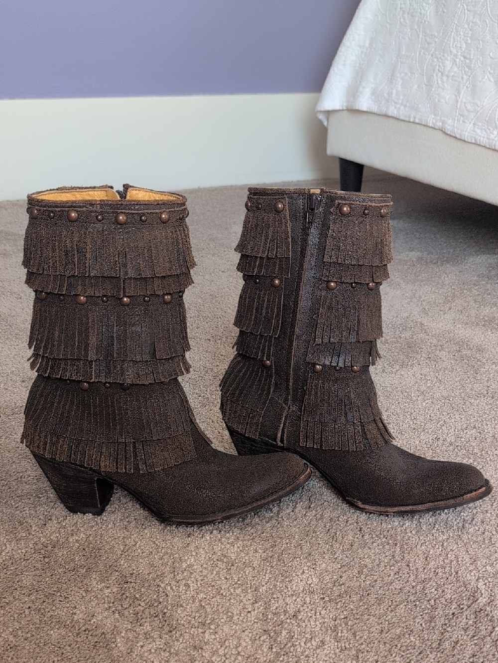 NEW Old Gringo Fringe Studded Western Boots